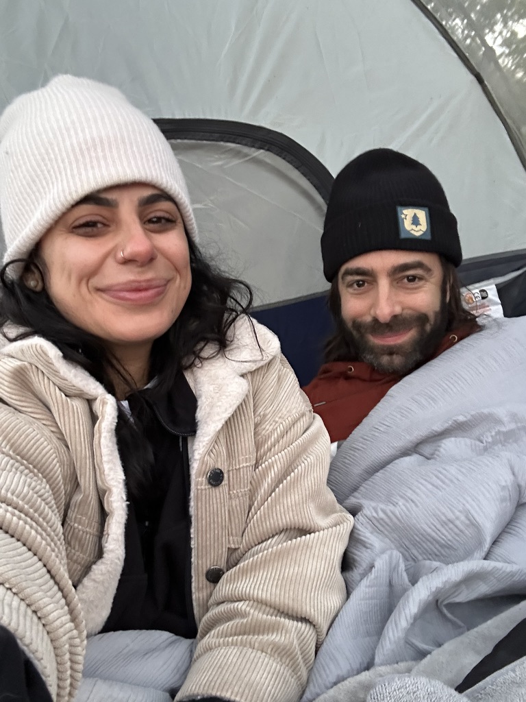 Ken and Emily camping