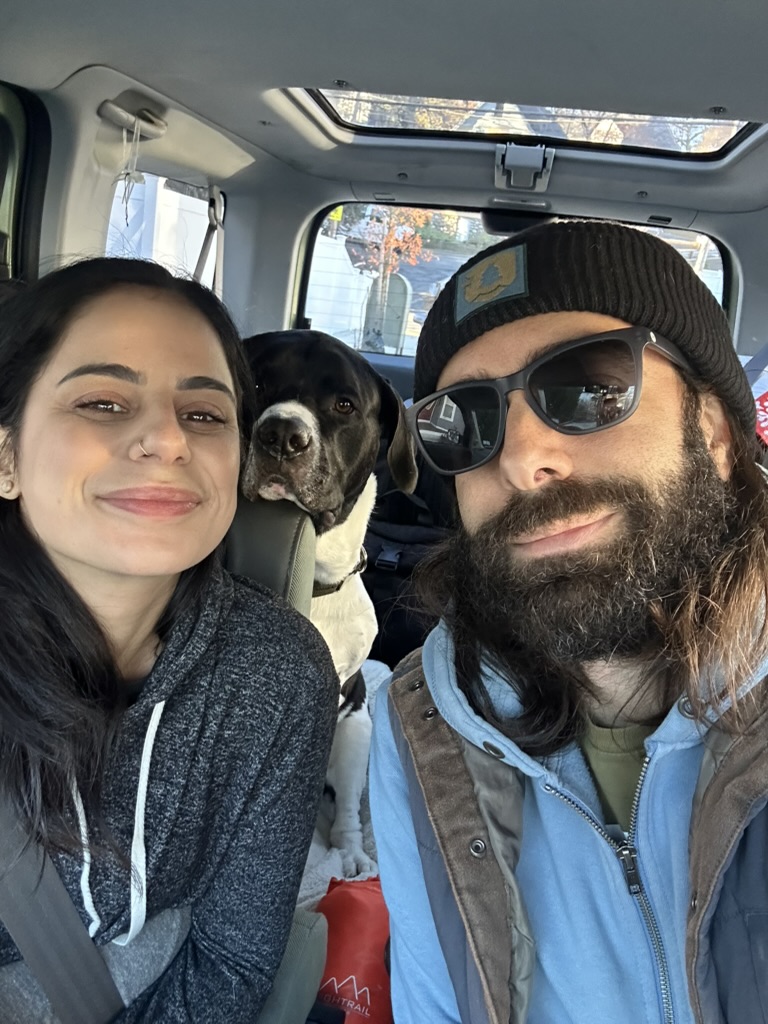 Ken and Emily on a family road trip